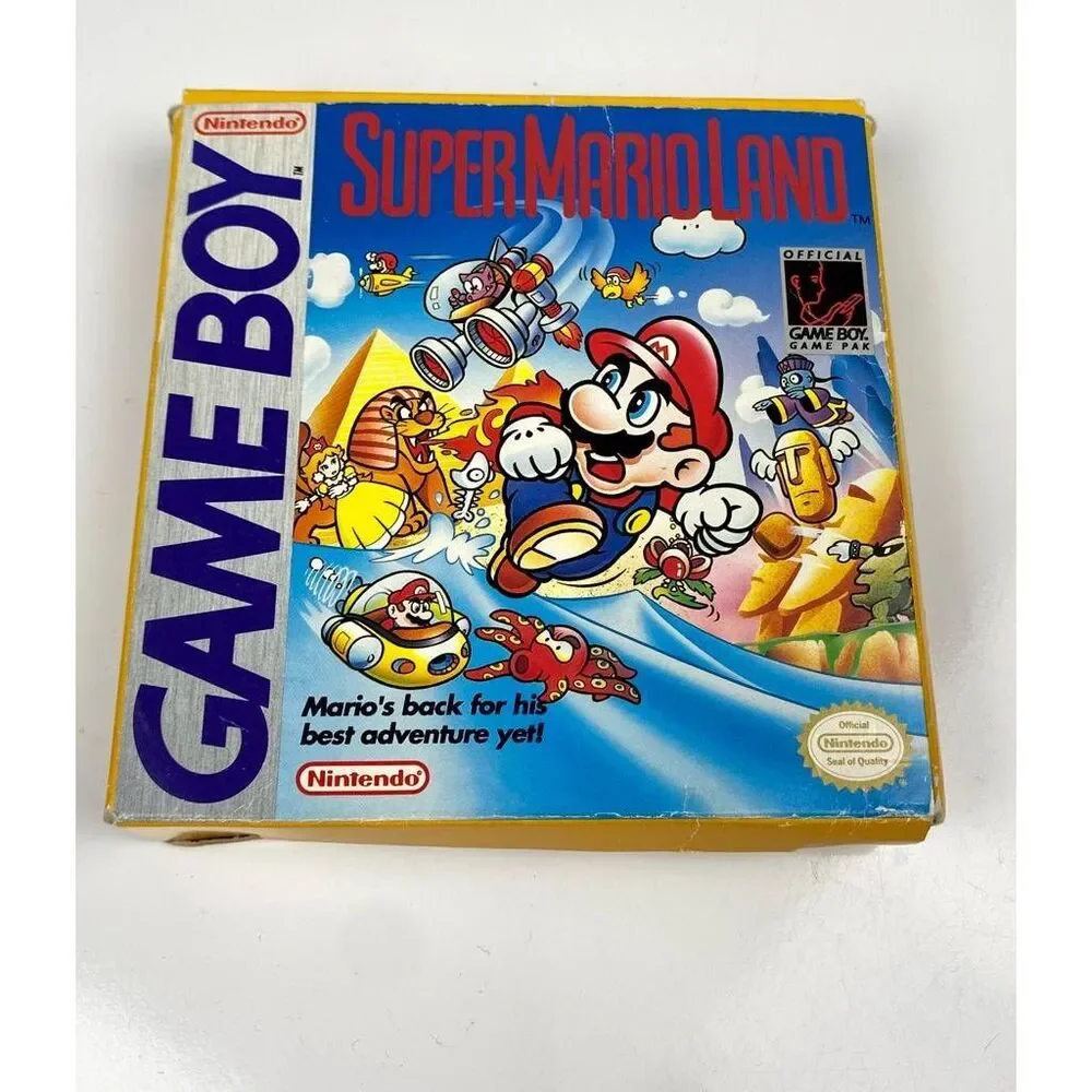 1989 Original Super Mario Land Gameboy Game w/ Original Box & Instruction Manual